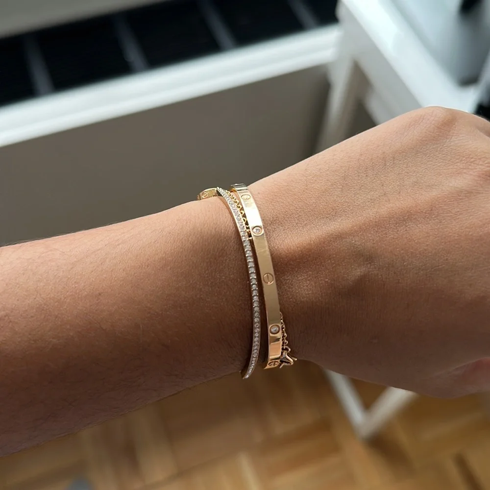Rose Gold Michael Kors cubic zirconia bracelet